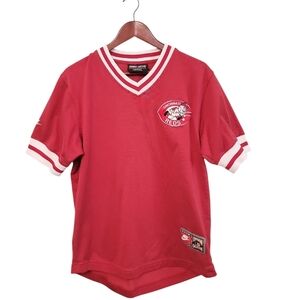 Cincinnati Reds Red Mr Red Logo Nike Cooperstown Collection Retro Jersey Shirt M